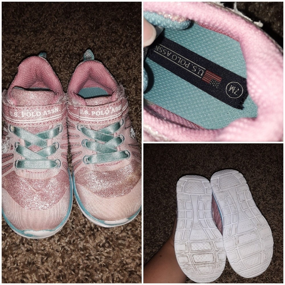 Pink Glitter Polo Toddler shoes